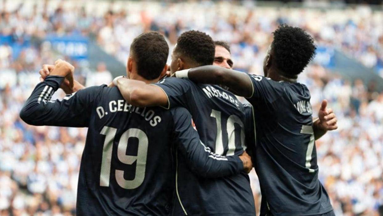 10人,争议判罚!姆巴佩造2球,皇马2-1、强取4连胜,领先西甲积分榜