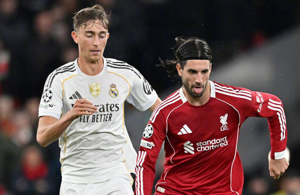 利物浦1-0皇马,姆维贝无功而返,西甲霸主连胜告终